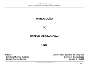 introdução ao sistema operacional unix