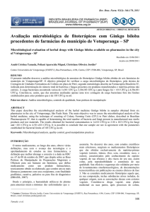 Avaliação microbiológica de fitoterápicos com Ginkgo biloba