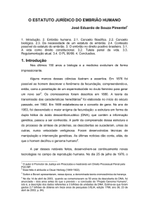 O ESTATUTO JURÍDICO DO EMBRIÃO HUMANO