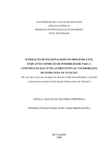 superação do racionalismo no processo civil enquanto