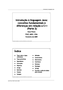 Introdução à Linguagem Java