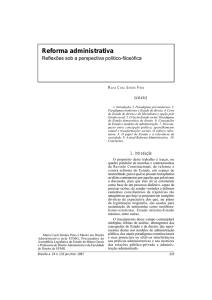Reforma administrativa - Reflexões sob a perspectiva político