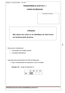 processo seletivo de transferência para o curso de - Prograd