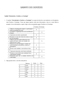 1. O capítulo “Introduzindo a Fonética e a