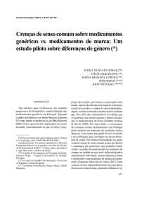 Crenças de senso comum sobre medicamentos genéricos vs