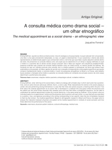 A consulta médica como drama social – um olhar