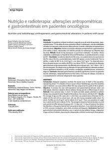 Nutrição e radioterapia: alterações antropométricas e