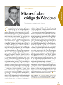 Microsoft abre código do Windows!