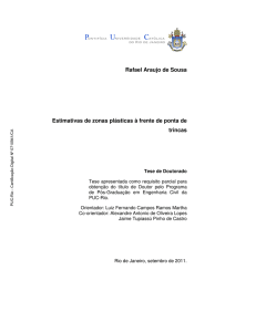 Estimativas de zonas plásticas à frente de ponta de trincas - PUC-Rio