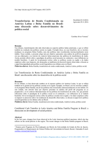 Transferências de Renda Condicionada na América Latina e Bolsa