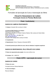 Curso de Formação Inicial em Plantas Medicinais