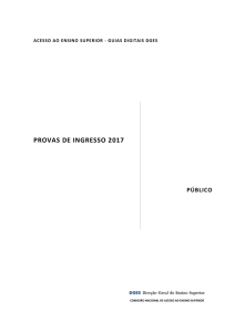 provas de ingresso 2017