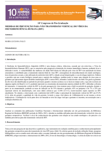 medidas de prevenção para não transmissão vertical do vírus da