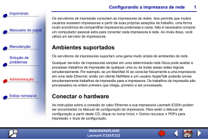 Configurando a impressora de rede