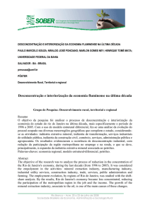 Desconcentração e interiorização da economia