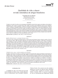 Qualidade de vida e câncer: revisão sistemática