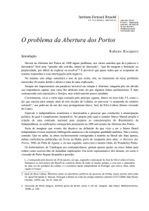 O problema da abertura dos portos - Fernand Braudel Institute of