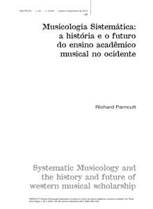 Musicologia Sistemática: a história e o futuro do ensino