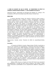 a visão do docente no que se refere ao transtorno de déficit de