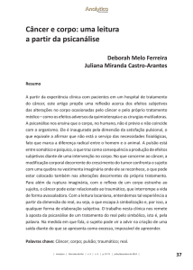 Câncer e corpo: uma leitura a partir da psicanálise