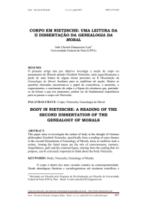 corpo em nietzsche: uma leitura da ii dissertação da