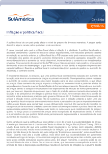 Inflação e política fiscal Cenário 17/08/16