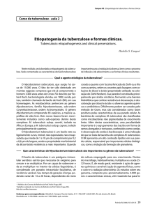 Etiopatogenia da tuberculose e formas clínicas.