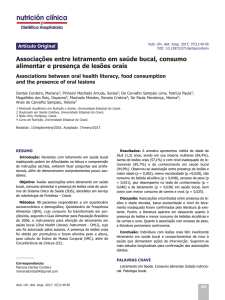 Associações entre letramento em saúde bucal, consumo alimentar e