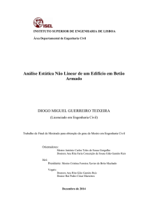 Análise Estática Não Linear de um Edifício em Betão Armado