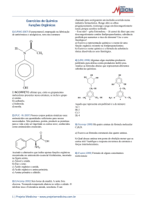 Exercícios de Química Funções Orgânicas