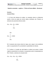 Gabarito comentado – orgânica – 3ª Série do Ensino Médio