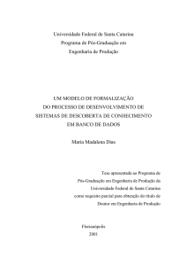 Um modelo de formalização do processo de desenvolvimento de