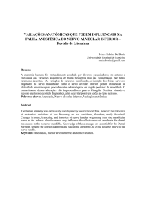 variações anatômicas que podem influenciar na falha