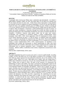 MORTALIDADE DA SEPSE EM SÃO PAULO