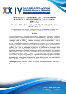 A neuroci&ecirc;ncia como media&ccedil;&atilde;o &agrave;s interven&ccedil;&otilde;es