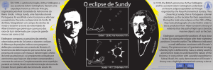 Em 1919, o astrónomo Inglês, Arthur Eddington e seu assistente