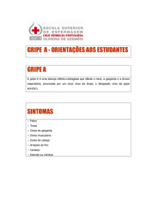 gripe a - orientações aos estudantes gripe a sintomas