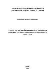 REIS, Anderson Gedeon Buzar. O efeito dos gastos públicos sociais