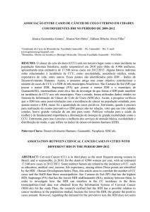 ASSOCIAÇÃO ENTRE CASOS DE CÂNCER DE COLO UTERINO