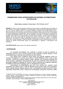 framework para supervisório de sistema automatizado via celular