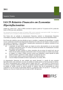 IAS 29 Relatório Financeiro em Economias Hiperinflacionárias