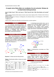 A reação imino Diels-Alder em condições livre de solvente: Síntese