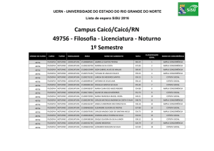 Campus Caicó/Caicó/RN 49756 - Filosofia - Licenciatura