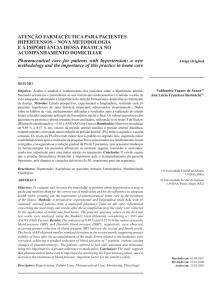 ATENÇÃO FARMACÊUTICA PARA PACIENTES HIPERTENSOS