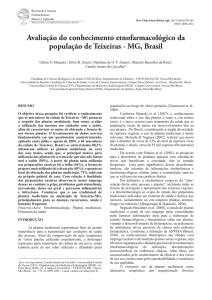 Avaliação do conhecimento etnofarmacológico da