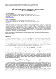 TÉCNICAS DE PROJETO DE CIRCUITOS DIGITAIS DE BAIXO