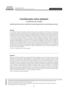 Considerações sobre epilepsia - Sociedade de Pediatria do RS