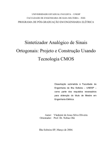 Sintetizador Analógico de Sinais Ortogonais: Projeto e Construção