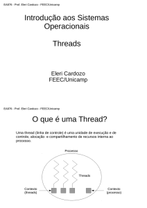 Introdução aos Sistemas Operacionais Threads O que é uma Thread?