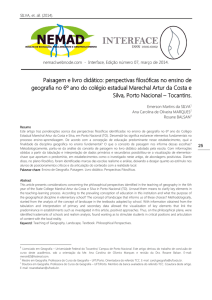 Paisagem e livro didático: perspectivas filosóficas no ensino